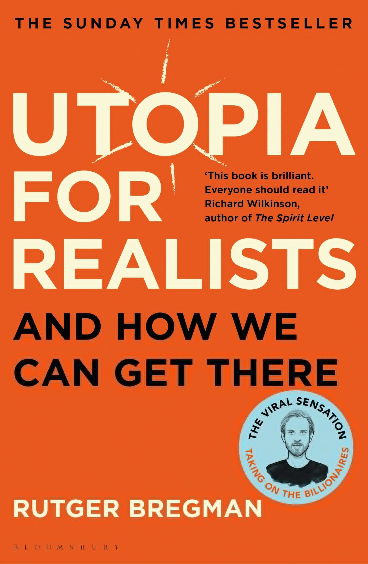 The book cover for Rutger Bregman's book, Utopia for Realists